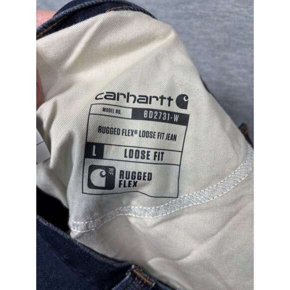 Carhartt Womens Rugged Flex Loose Fit Straight Leg Jeans‎ 14 Regular Dark Wash - Picture 5 of 6